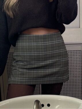 Express Plaid Mini Skort
